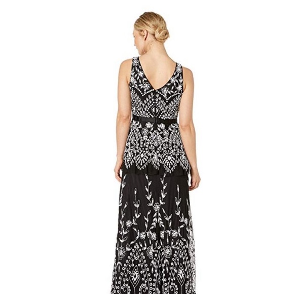 Adrianna Papell embellished fully beaded layer mesh gown - Picture 5 of 14